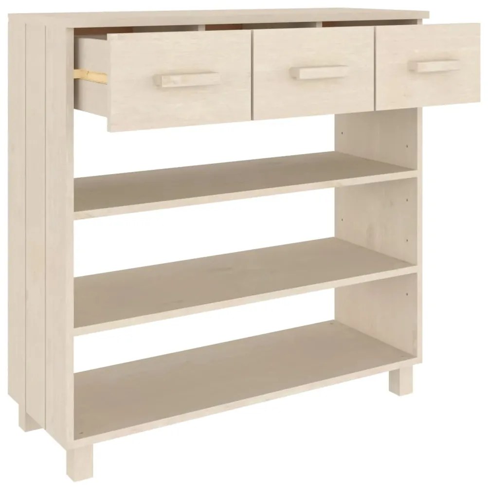 Mesa consola HAMAR 90x35x90 cm pinho maciço castanho-mel