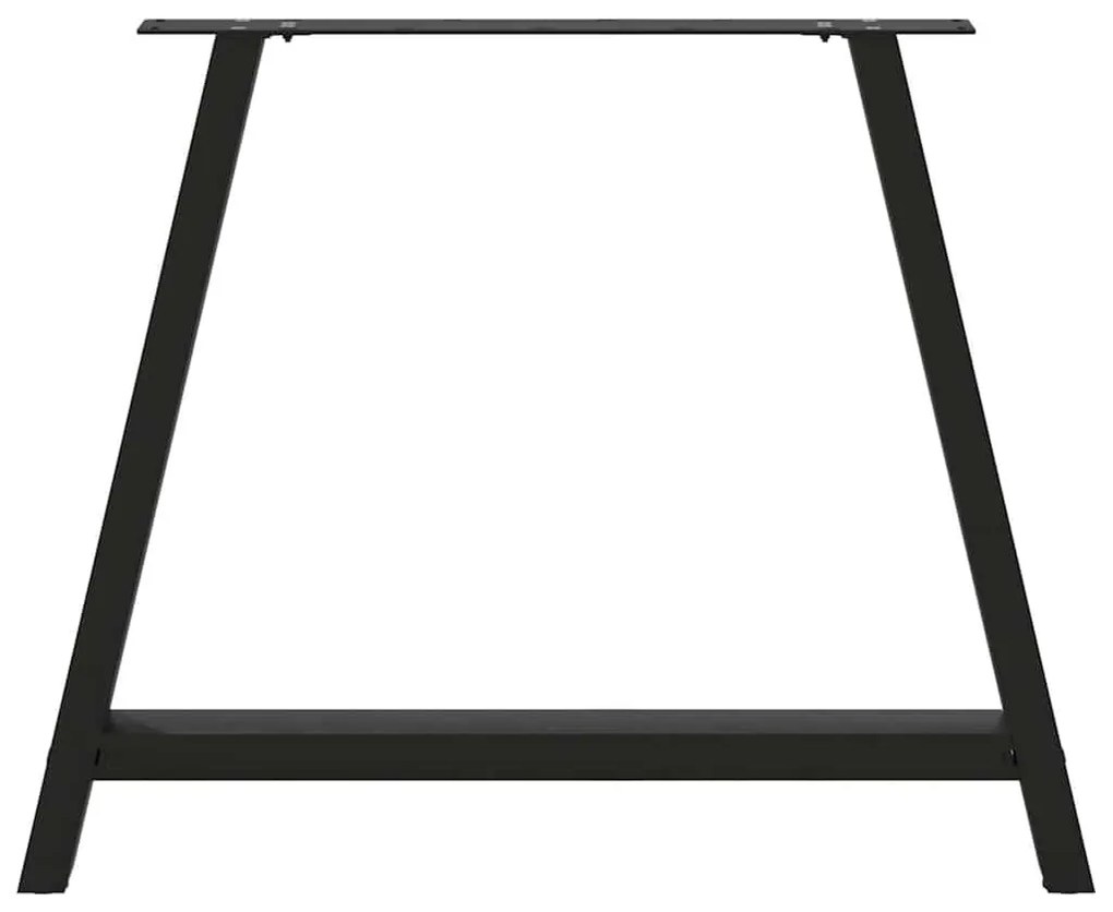 Pés para mesa de jantar em formato A, 2 peças, preto, 90x (72-73) cm,