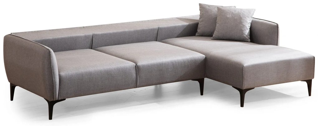 Sofá de Canto Belissimo – Cinzento – 270 x 140 cm