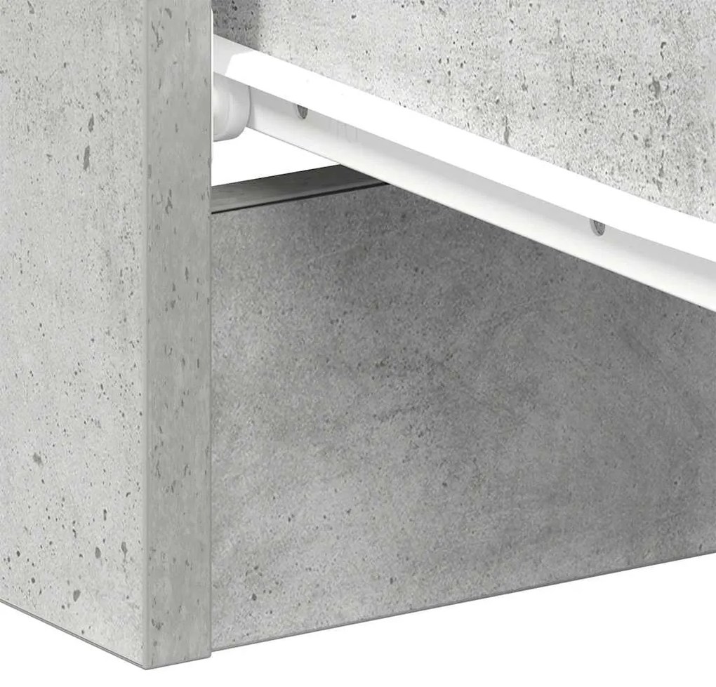 Mesa de cabeceira derivados de madeira cinzento cimento