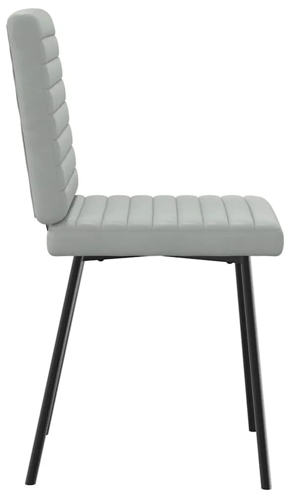 Cadeiras de jantar 2 pcs veludo cinzento-claro