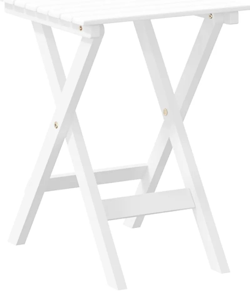 Cadeiras de baloiço 2 pcs c/ mesa dobrável álamo maciço branco