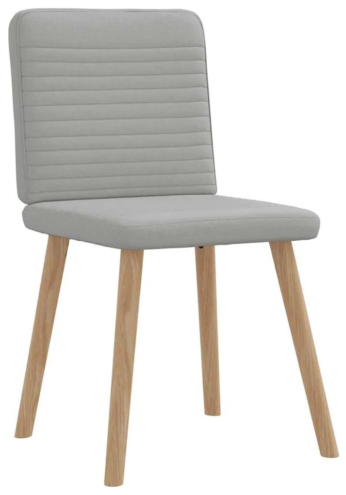Cadeiras de jantar 6 pcs tecido cinza nuvem