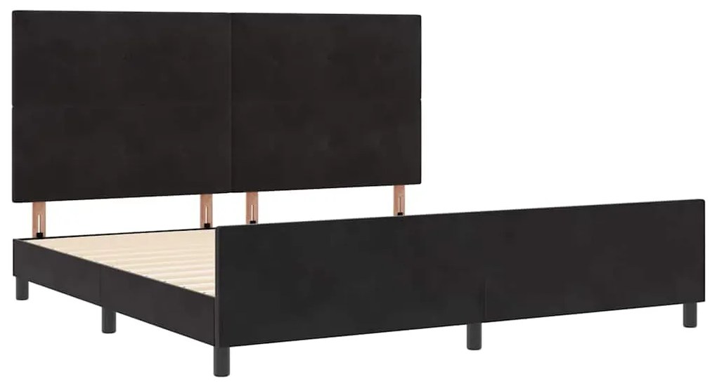 Cama vidaXL Preta 200x200 cm Veludo