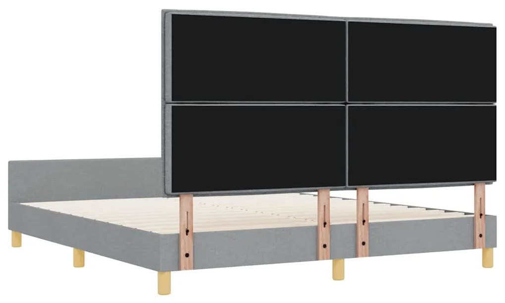 Estrutura de Cama vidaXL Cinza Claro 180x200 cm Tecido