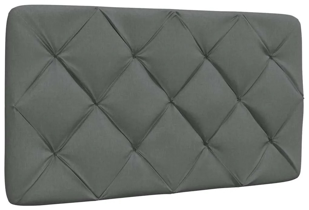 Cama com colchão 90x190 cm tecido cinzento-escuro