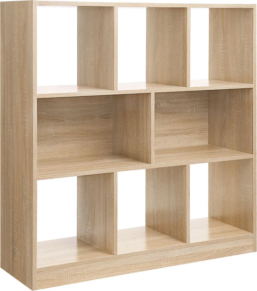 Estante 8 compartimentos 97,5 x 30 x 100 cm cor Carvalho