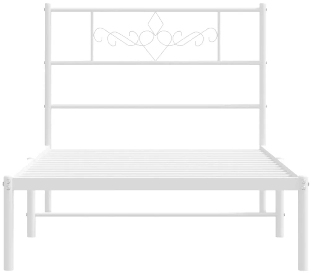 Estrutura de cama sem colchão com cabeceira 75x190 cm branco