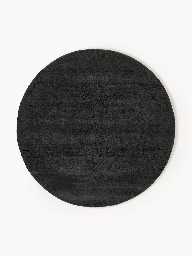 Tapete redondo artesanal em viscose Jane