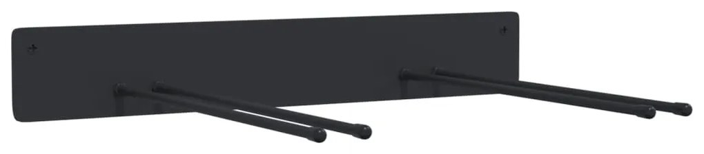 Suportes de parede p/ ferramentas de jardim 4 pcs aço preto
