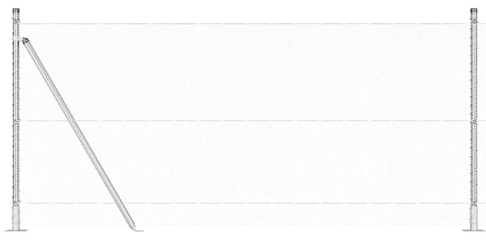 Cerca Hexagonal vidaXL 0.8x10 m Aço Galvanizado