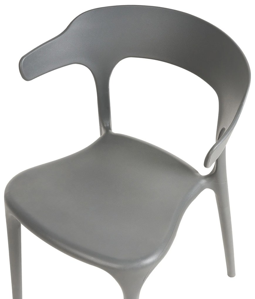 Conjunto de 8 cadeiras de jantar cinzentas GUBBIO Beliani