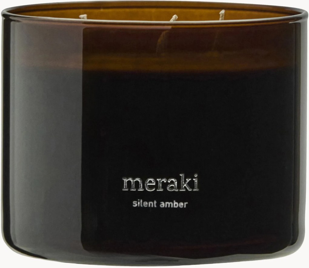 Vela perfumada com três pavios Silent Amber (tabaco)
