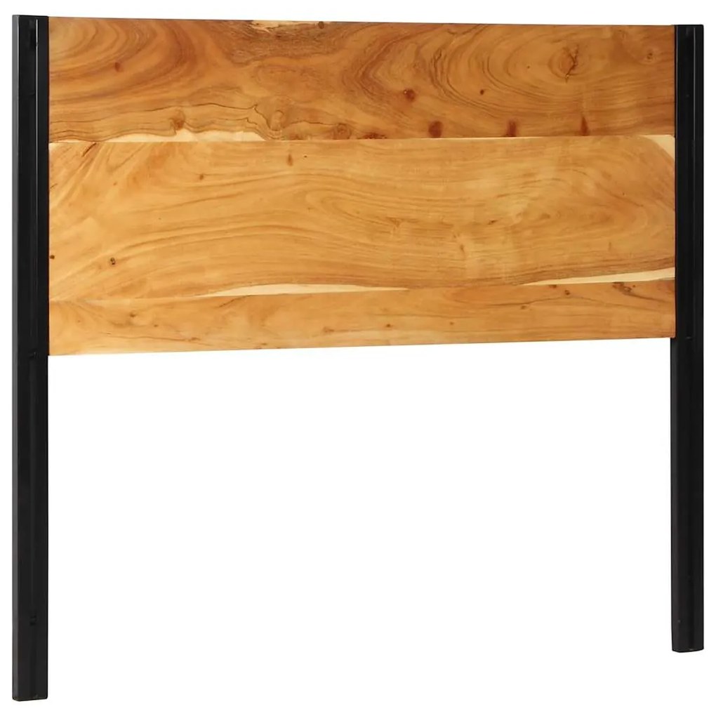 Cabeceira de cama 120 cm madeira de acácia maciça/ferro