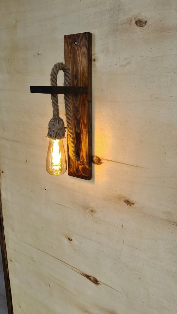 Candeeiro de Parede Ahsap – Nogueira – 45 x 9 x 17 cm