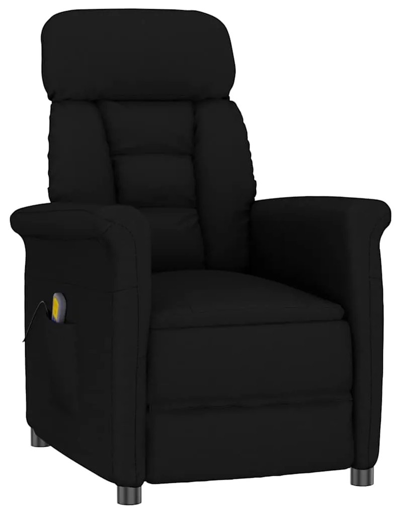 Poltrona de Massagem vidaXL Preto em Tecido Microfibra