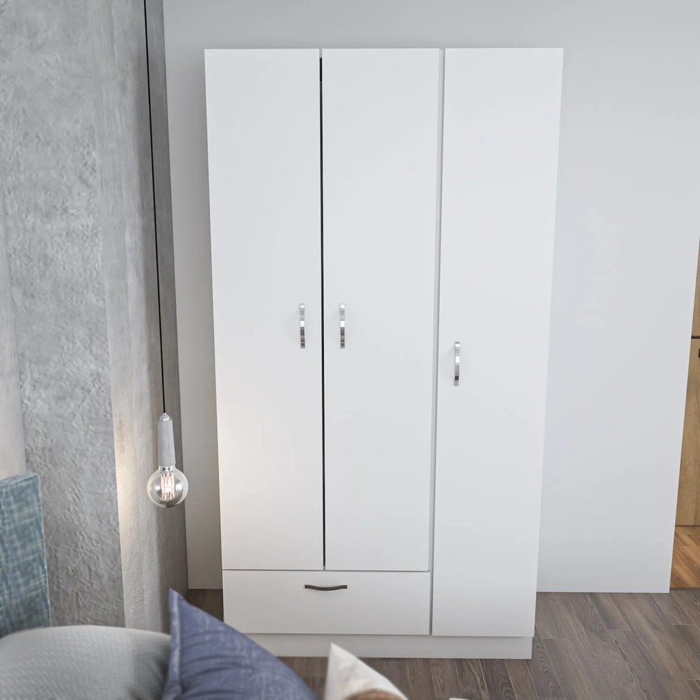 Roupeiro Gabi – Branco – 90x170x40 cm