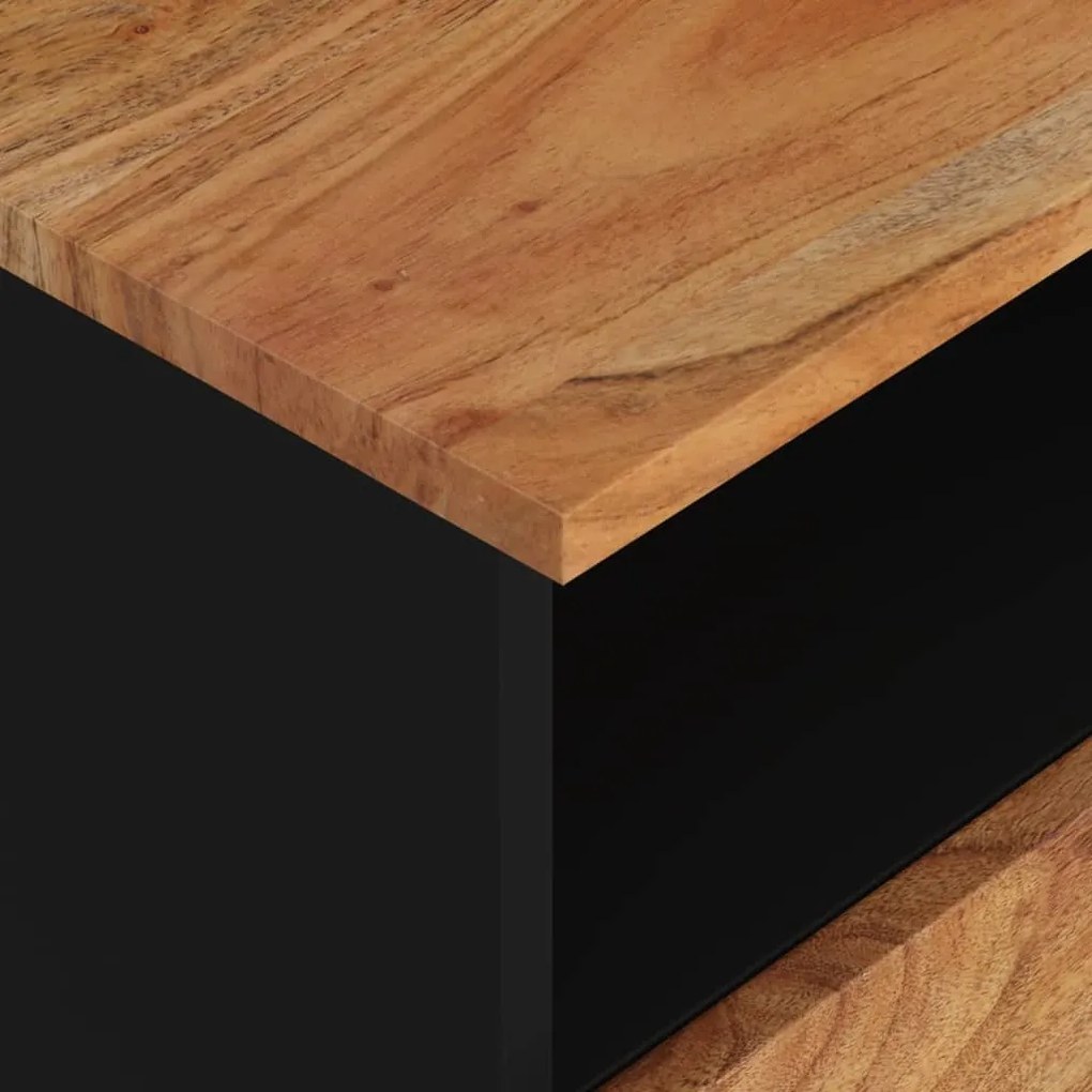 Mesa de cabeceira madeira de acácia maciça/derivados de madeira