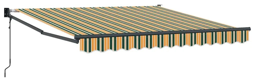 Toldo Retrátil Automático Verde e Amarelo 300x250 cm