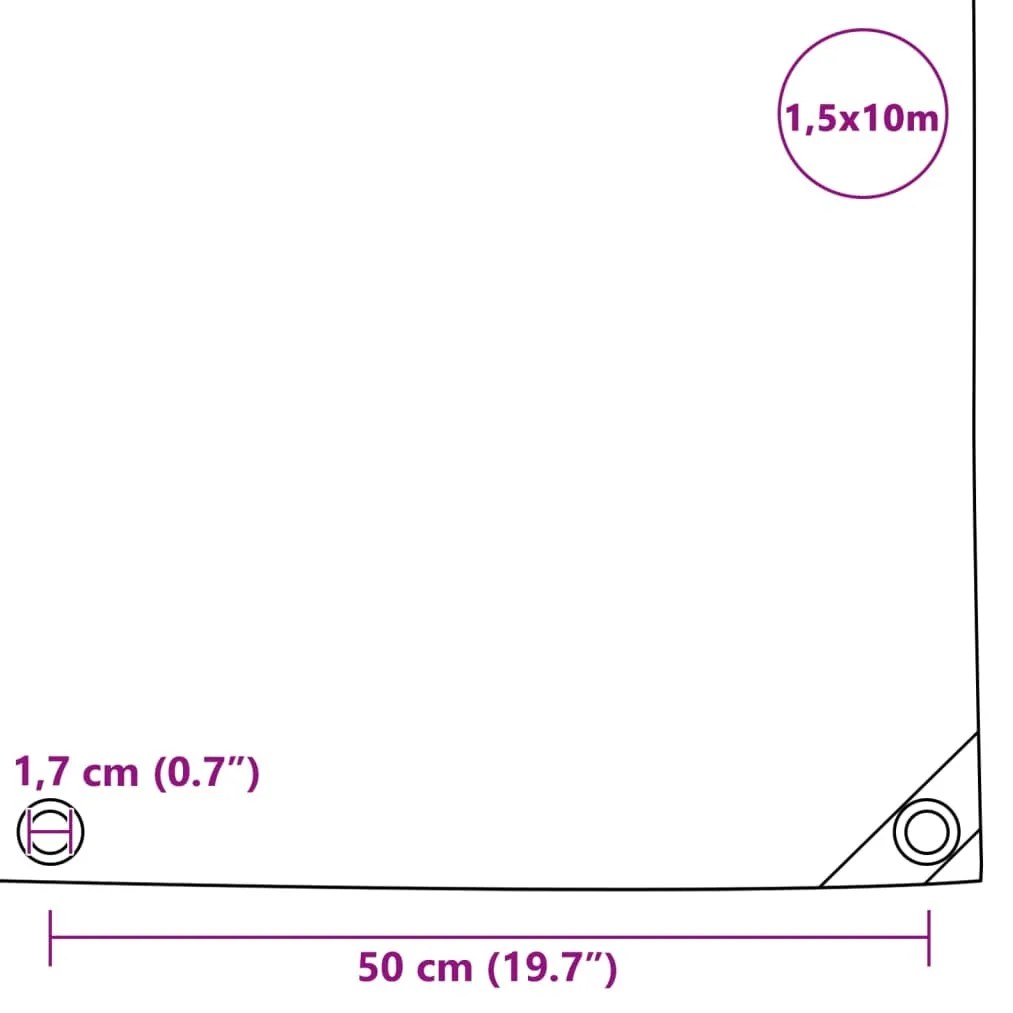 Lona 650 g/m² 1,5x10 m azul