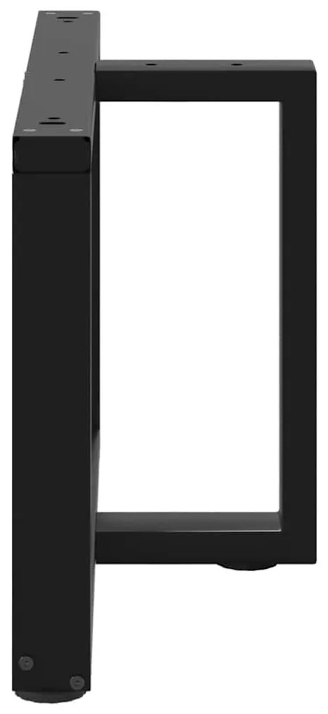 Pés para mesa de centro em forma de T, 2 peças, preto, 70x25x(42-43) c