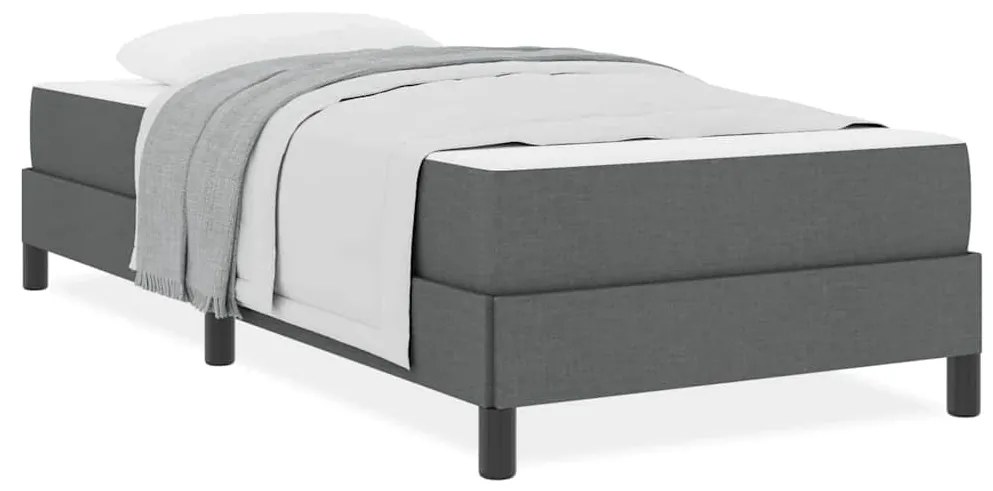 Cama Box Outros Cinzento escuro 90 x 190 cm tecido