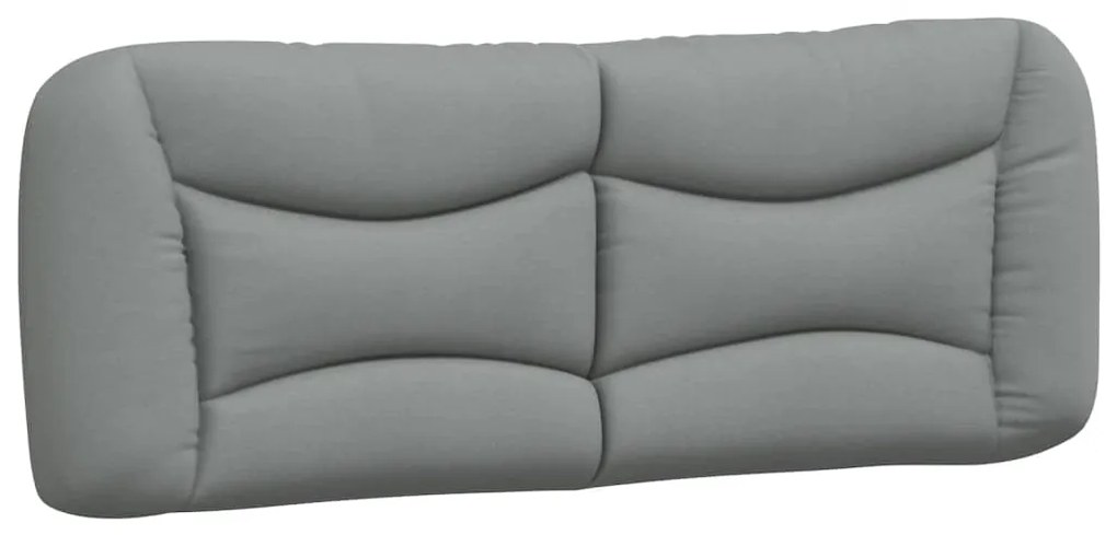 Estrutura de cama sem colchão 140x200 cm tecido cinzento-claro