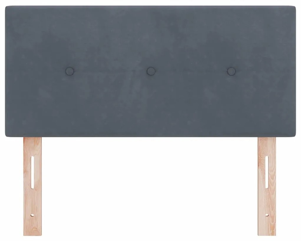 Cabeceira vidaXL Button Tufted Cinza Escuro 80 cm em Veludo