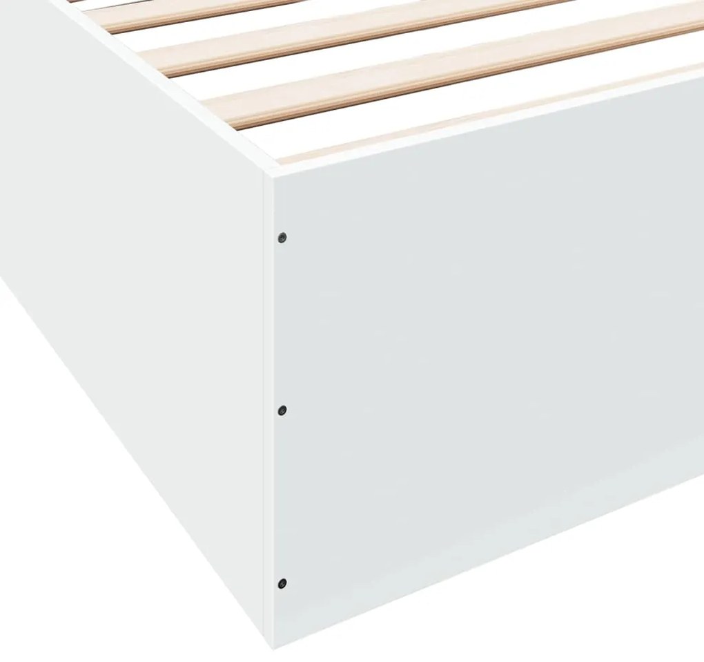 Estrutura de cama 200x200 cm derivados de madeira branco