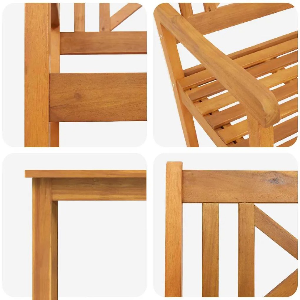 Conjunto de Jantar para Jardim 9 pcs Castanho 180 x 90 x 75 cm