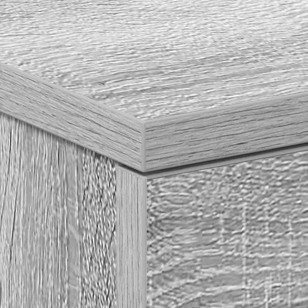 Mesa cabeceira 38x35x56 cm derivados de madeira cinzento sonoma