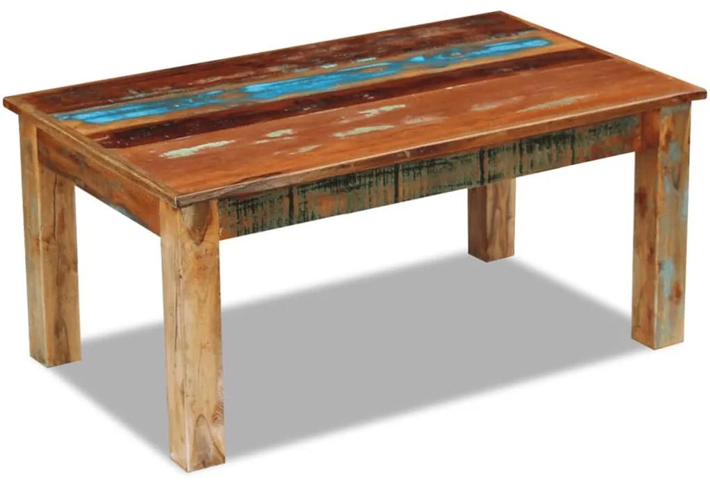 Mesa de centro 100x60x45 cm madeira reciclada maciça