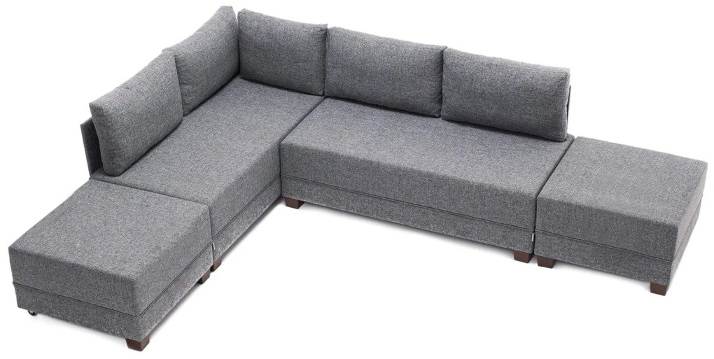 Sofá-Cama de Canto Fly – Cinzento – 210x70x280 cm