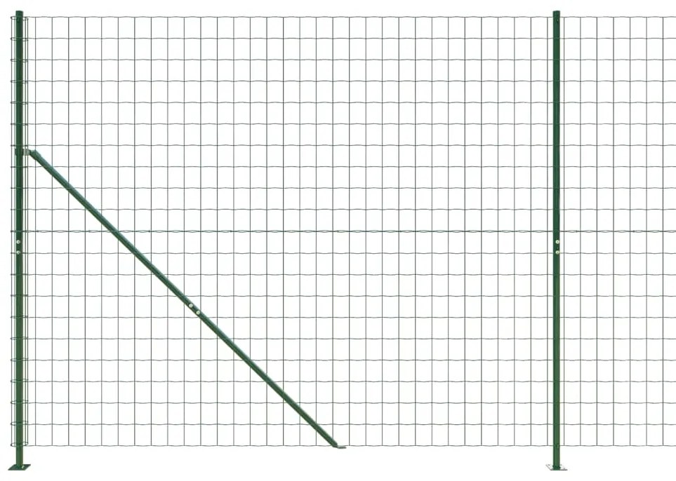 Cerca de malha de arame com flange 2x25 m verde