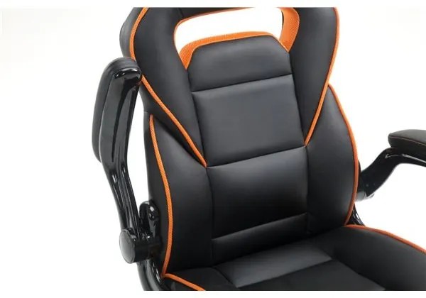 Cadeira Gaming GM400 Preto/Laranja MUVIP