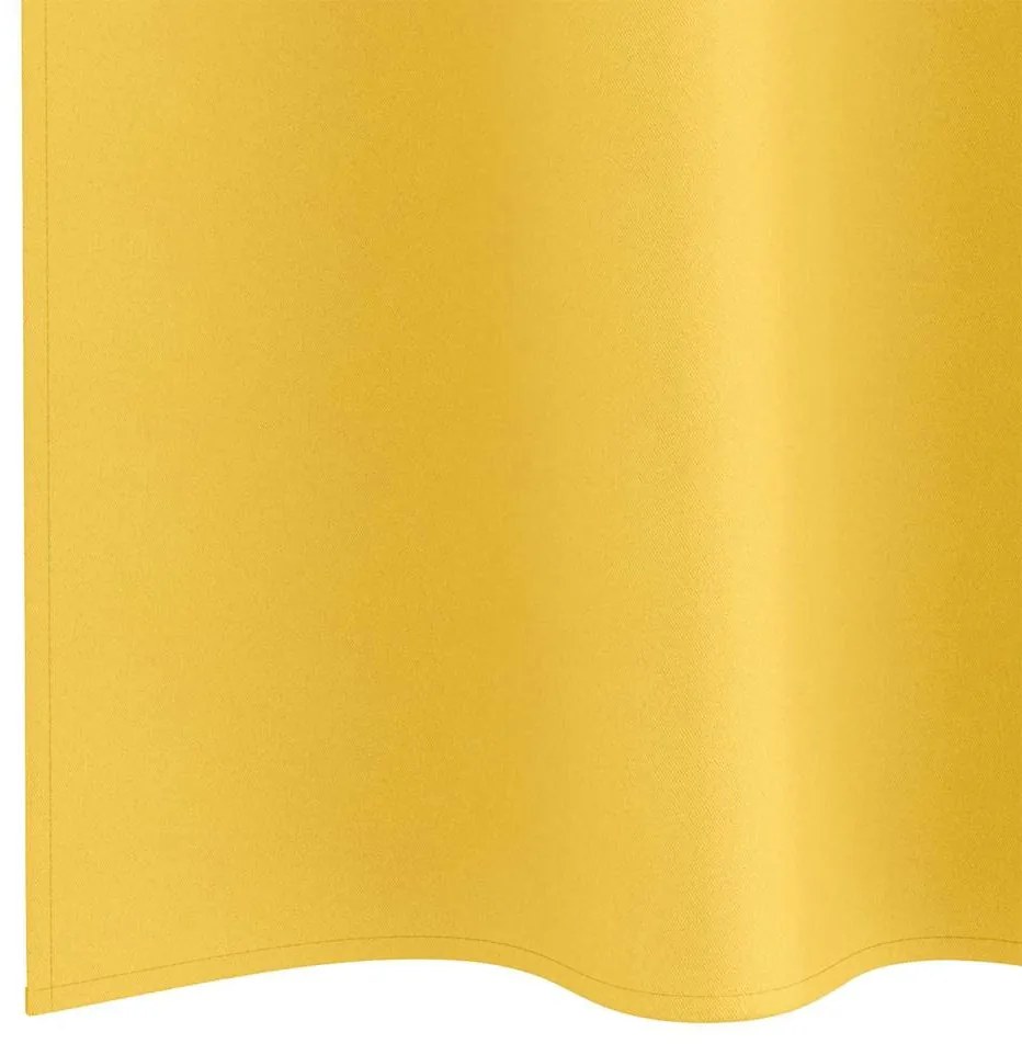 Cortinas 2 pcs amarelo mostarda 260 x 140 cm Poliéster