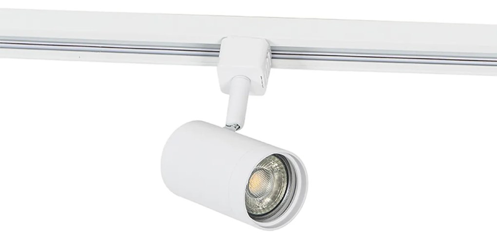LED Sistema de iluminação de trilho inteligente com 6 focos brancos monofásicos 300cm - Iconic Jeana Moderno