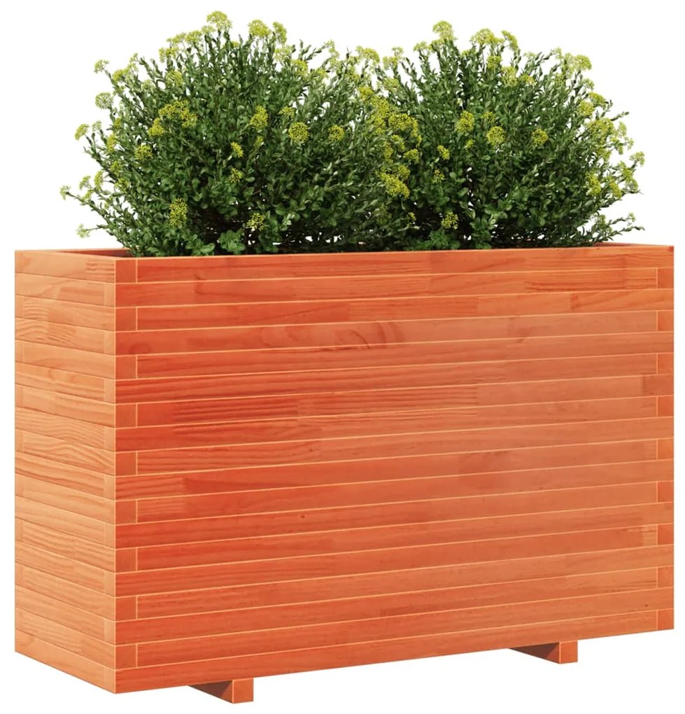 Vaso/floreira de jardim 110x40x72,5cm pinho maciço castanho mel