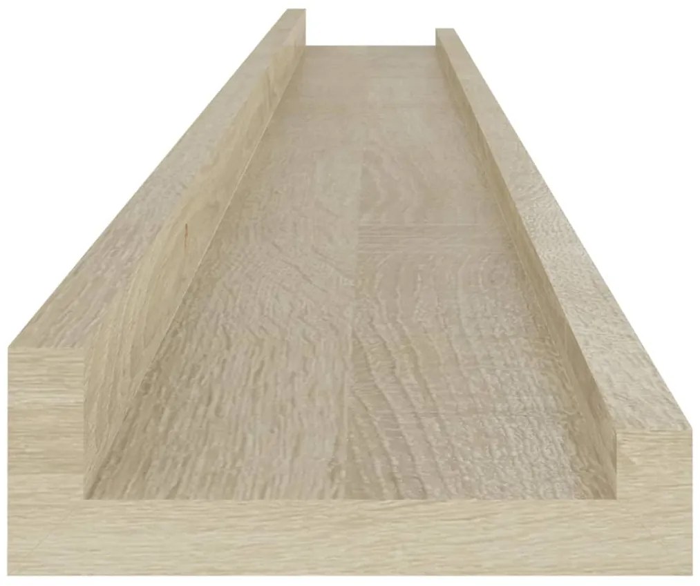 Prateleiras de parede 4 pcs 100x9x3 cm carvalho sonoma