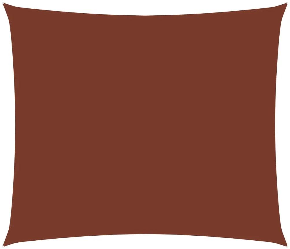 Para-sol estilo vela tecido oxford retangular 2,5x4 m terracota