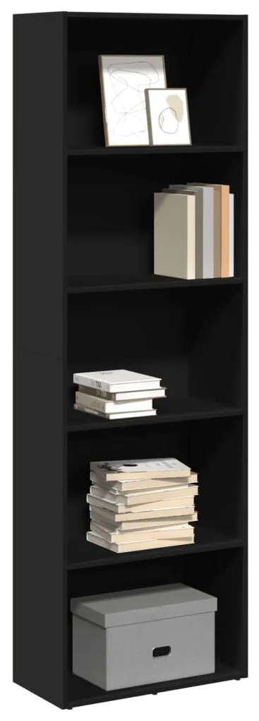 vidaXL Estante 60x30x189 cm derivados de madeira preto