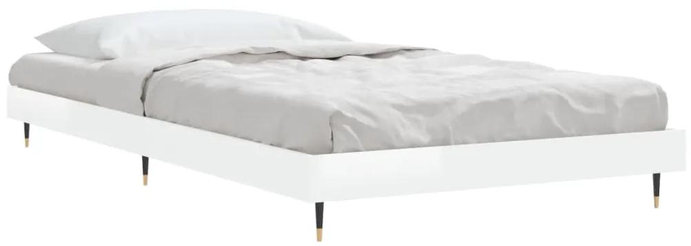 Estrutura cama 90x190 cm derivados de madeira branco brilhante