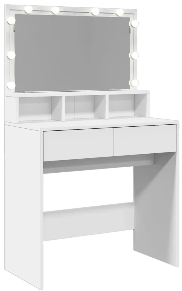 Toucador com LED 80x41x134,5 cm branco