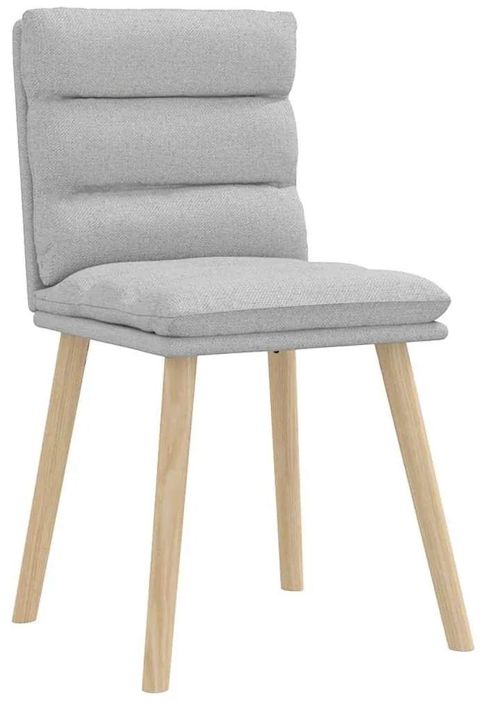 Cadeiras de jantar 2 pcs tecido cinza nuvem