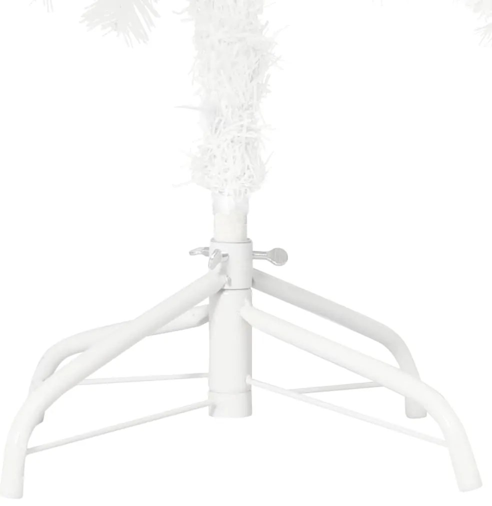 Árvore Natal artificial pré-iluminada c/ bolas branco
