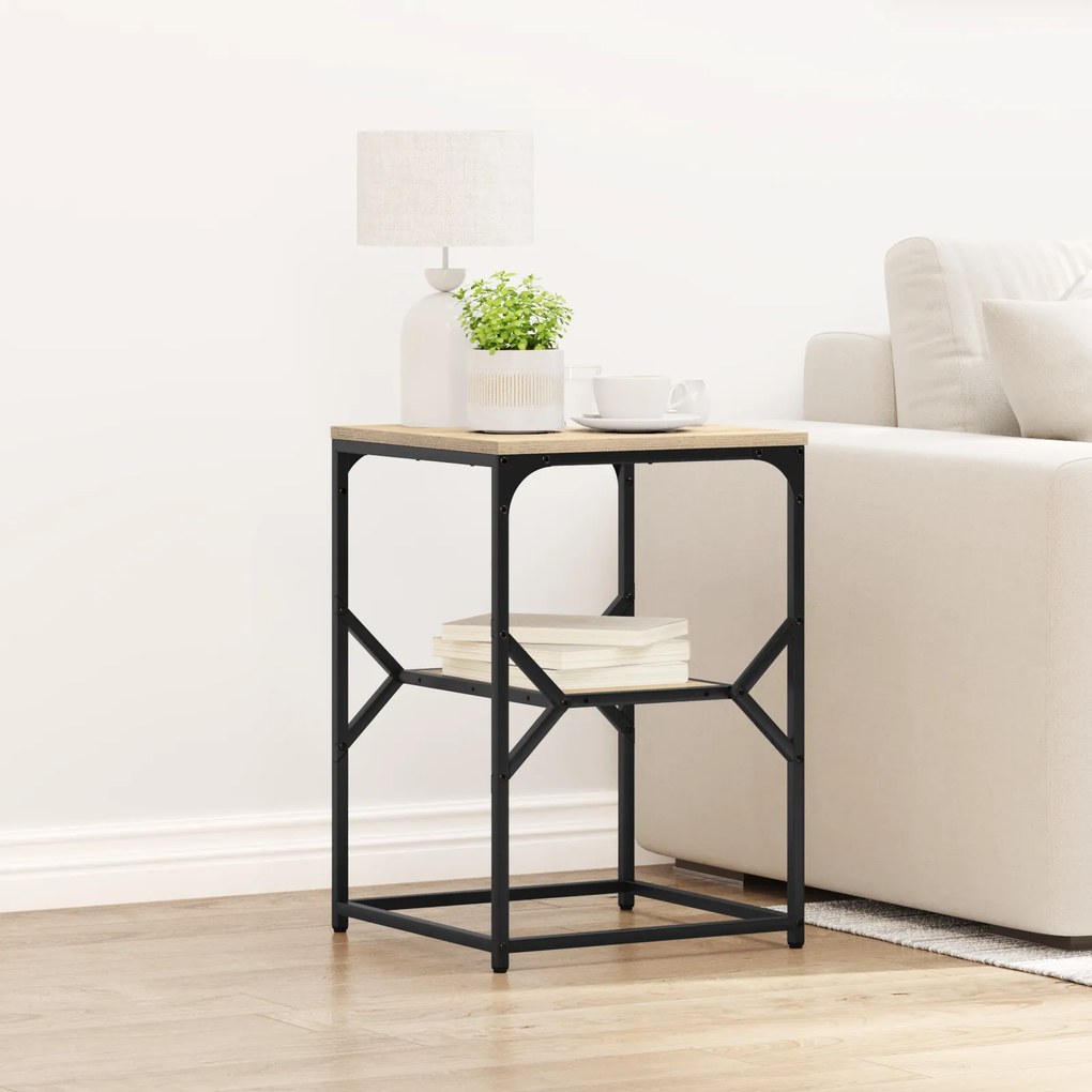 Mesa Lateral vidaXL Carvalho Sonoma 41x40x60 cm Madeira Engenharia