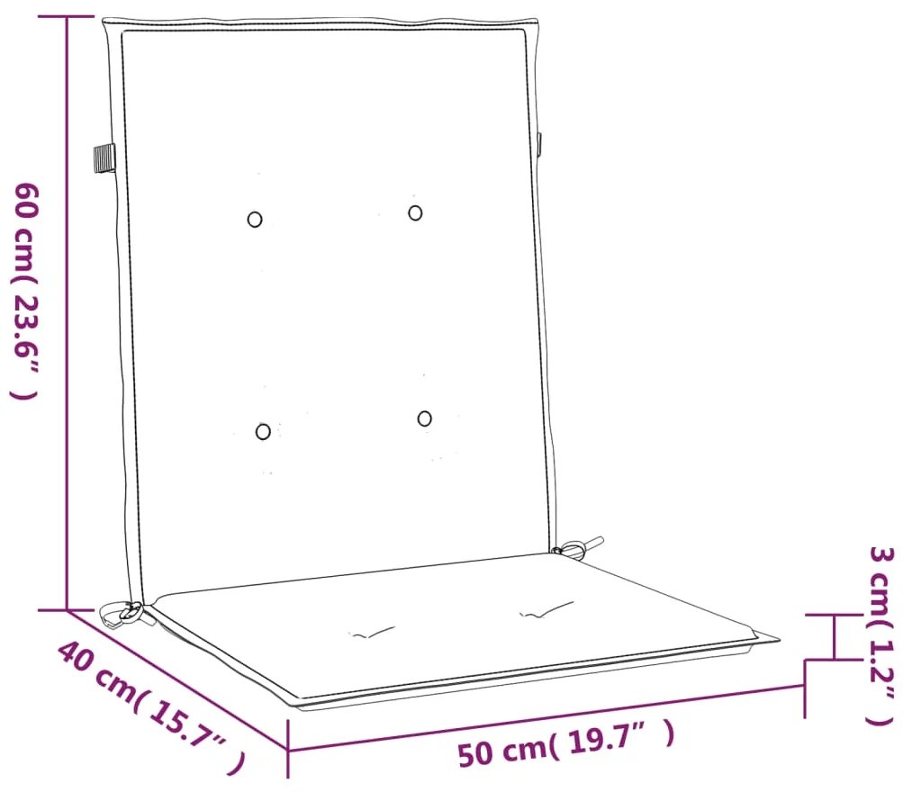 Almofadões lombares p/ cadeiras de jardim 4pcs oxford cinza-ac.