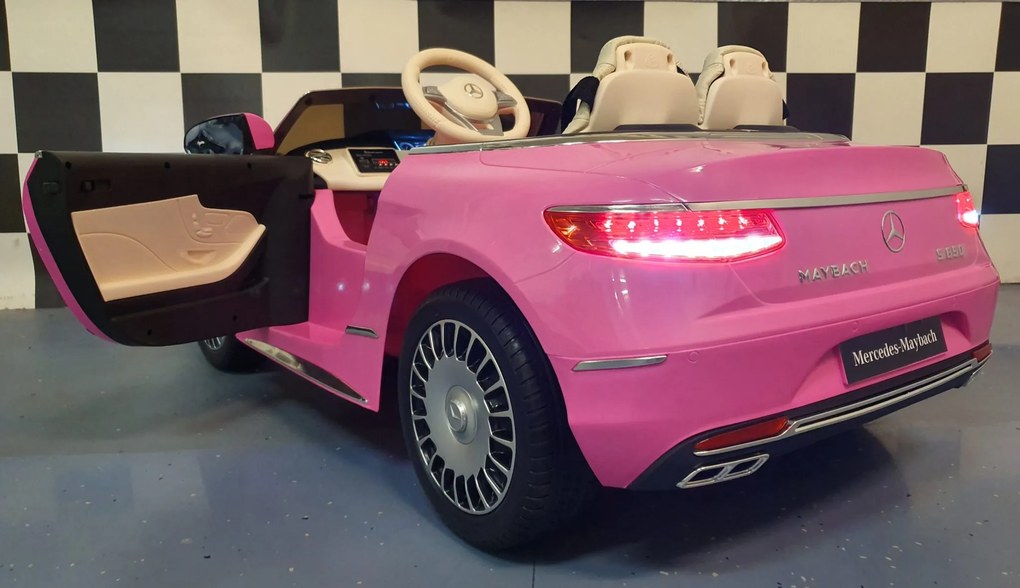 Carro infantil eléctrico Mercedes Maybach S650 12V Rosa