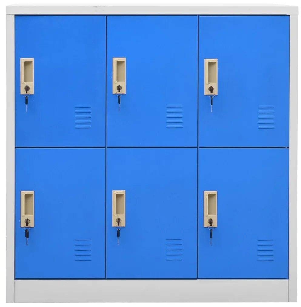 Cacifos 5 pcs 90x45x92,5 cm aço cinzento-claro e azul