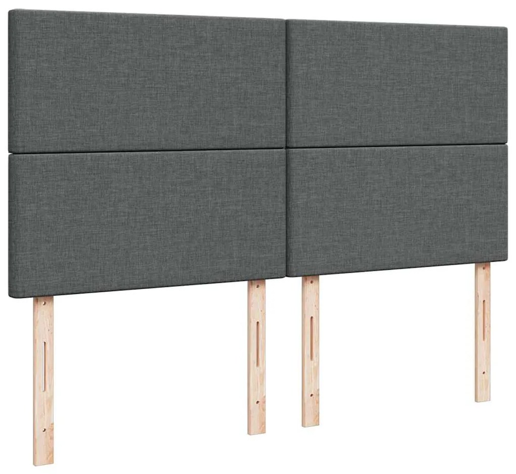 Estrutura de cama otomana com colchão 180x200cm cinzento escuro